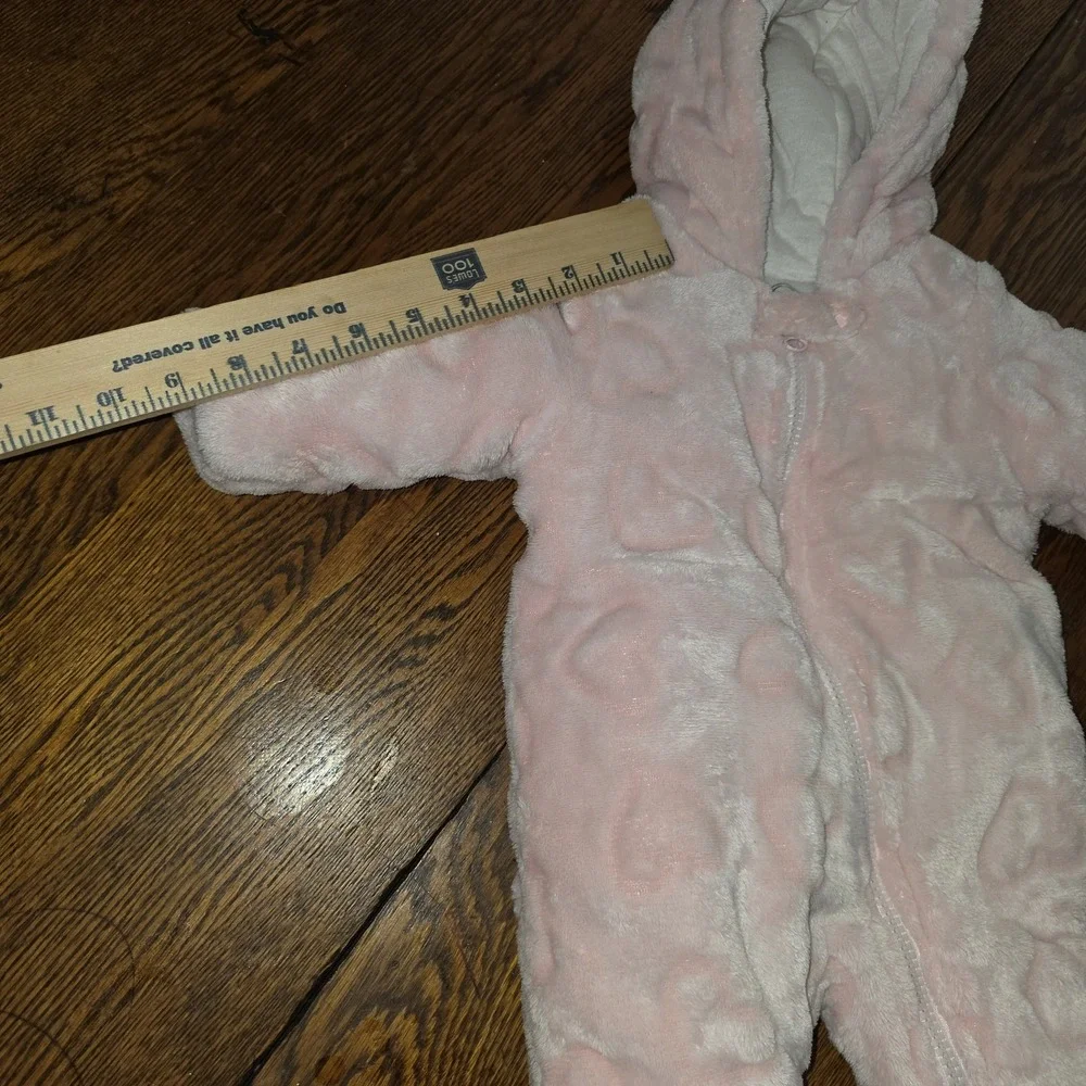 Pink 0/3 MO Wonder Nation Winter Outfit Soft Fluffy Warming Sack Infant Newborn